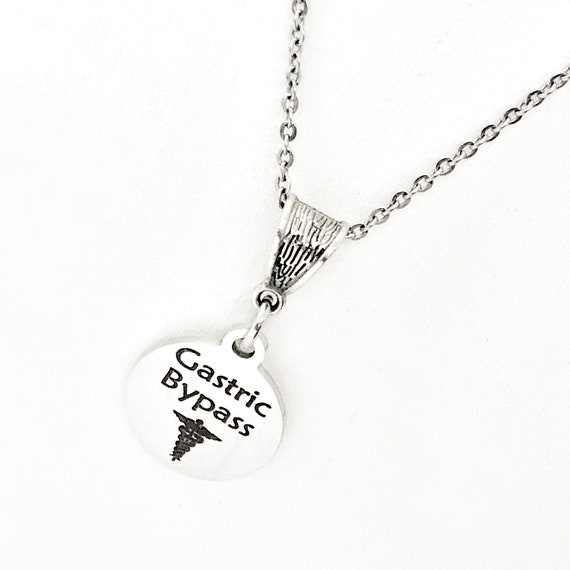 Gastric Bypass Necklace, Gastric Bypass Medical Necklace, Weight Loss Surgery, Weight Loss Jewelry, Medical ID Jewelry, Medical Caduceus