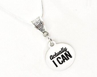 Colar "Eu Consigo" - Presente Motivacional, Pingente "Eu Consigo" - Frase Motivacional, Colar Motivacional, Presente "Eu Posso Fazer Isso", Presente para Filha