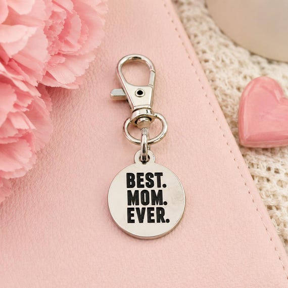 Best Mom Ever Clip On Charm Stainless Steel