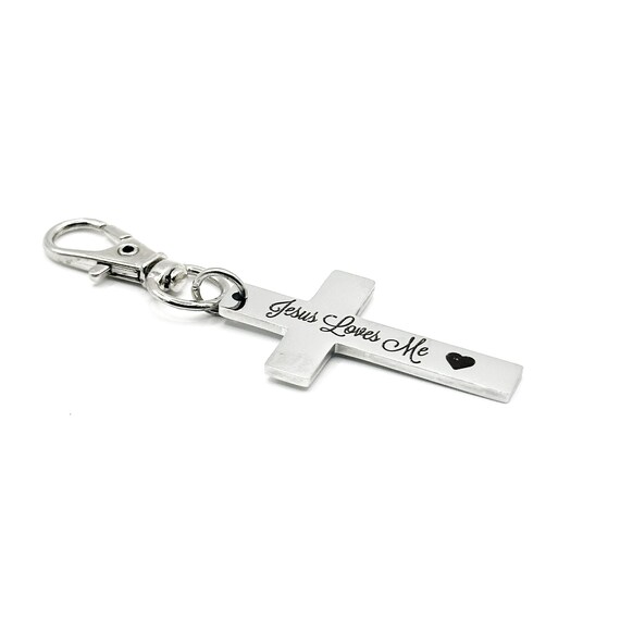 Jesus Loves Me Cross Clip On Charm