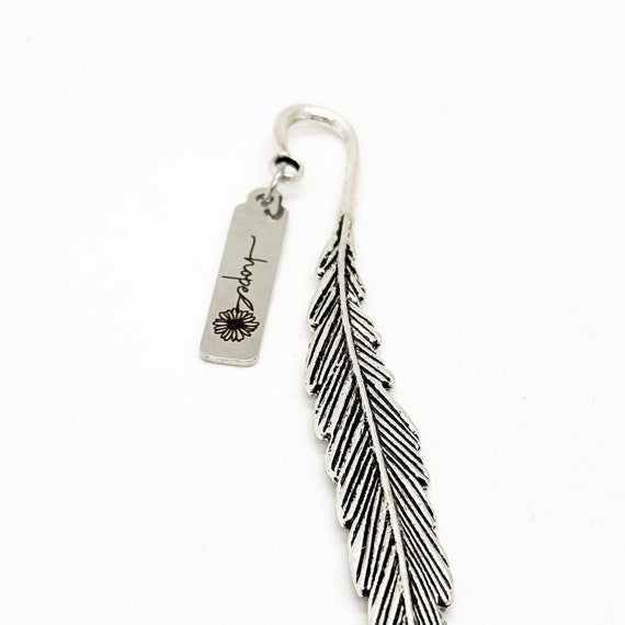 Hope Charm Feather Stem Bookmark, Have Hope, Keep Hope, Recovery Gift, Strength Gift, Bible Bookmark, Reader Gift, Sickness Gift