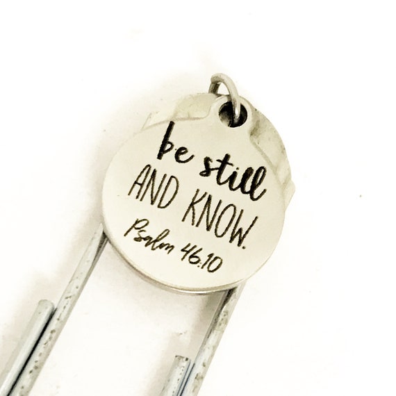 Bookmark Gift, Christian Bookmark, Be Still And Know Bookmark, Psalm 46 10 Bookmark, Bible Bookmark, Planner Charm Bookmark, Christian Gifts