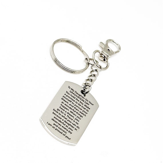 Daughter Graduation Gift Clip On Keychain, I Am So Proud Of You, New Car, Going To College, Dream Big Dreams, Motivation, Encouragement
