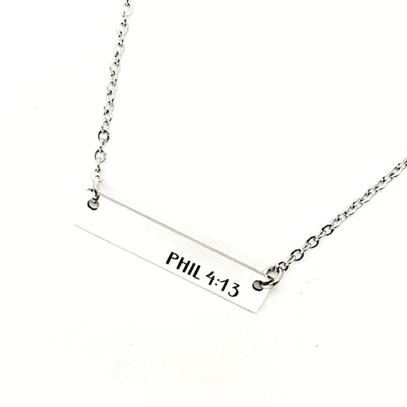 Faith Jewelry, I Can Do All Things Through Christ Necklace, Philippians 4 13, Strong Woman Gift, Affirmation Jewelry, Affirmation Words