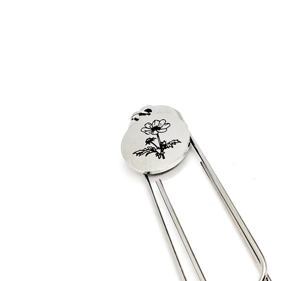 Birth Month Flower Bookmark, October Flower Bookmark, Cosmos Bookmark, Charm Bookmark, October Birthday Gift, Reader Gift, Charm Bookmark
