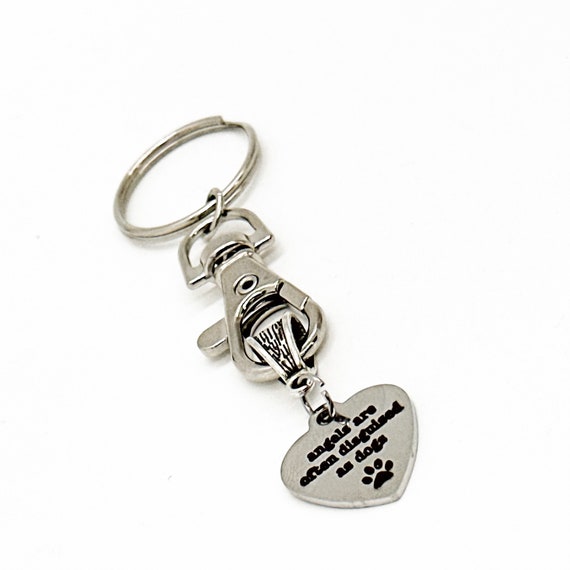 Angels Are Often Disguised As Dogs Charm Keychain, Dog Owner Gift, Dog Lover Gift, New Dog Gift, Dog Adoption Gift, New Puppy Gift