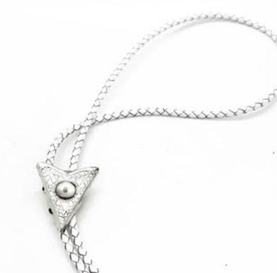 White Mustard Seed Bolo Tie, White Cord Bola Tie Gift For Him, Southwestern Style, Pastor Gift, Gift For Dad, Believer Gift, Christian Faith