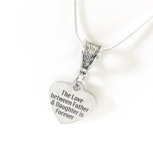 Collana L&#39;amore tra padre e figlia è per sempre, regalo di nozze per la figlia, ricordo di papà, collana di laurea regalo per lei
