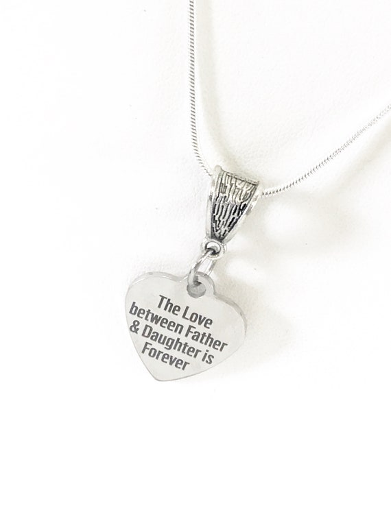 The Love Between Father And Daughter Is Forever Necklace, Wedding Gift For Daughter, Remembering Dad, Graduation Necklace Gift for Her