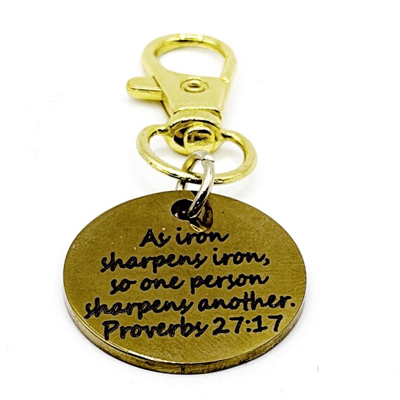 Iron Sharpens Iron Gold-Plated Clip On Charm