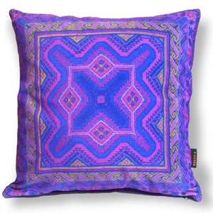 Sofa pillow purple velvet cushion cover HYACINTH