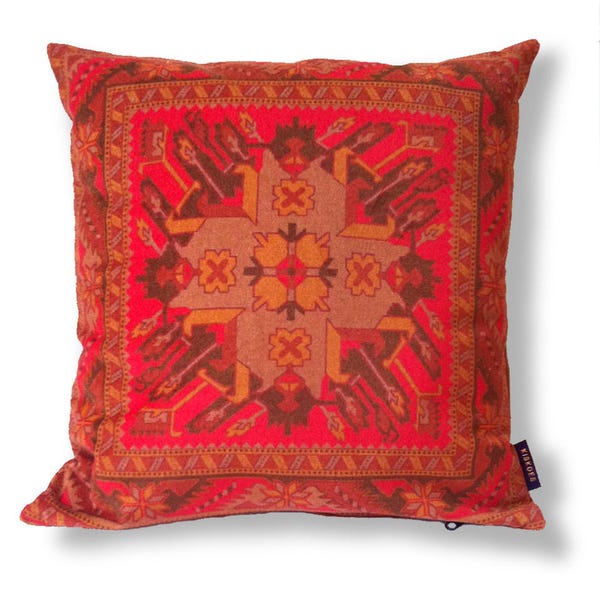Sofa pillow red velvet cushion cover Rosso CARNELIAN