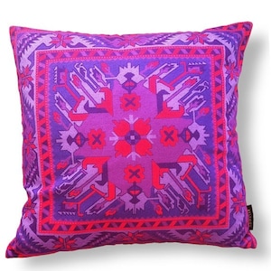 Sofa pillow purple velvet cushion cover CROCUS
