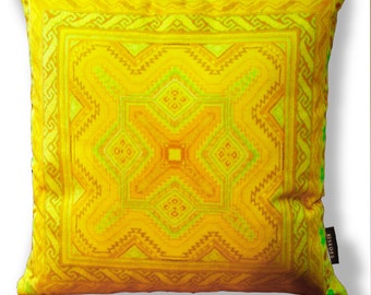 Yellow velvet cushion cover sofa pillow  DAFFODIL