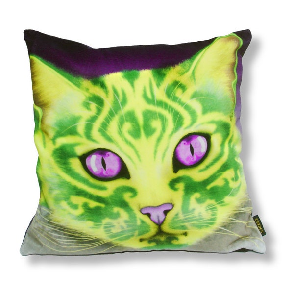 Cat pillow ORNAMENTA Pistachio velvet cushion cover