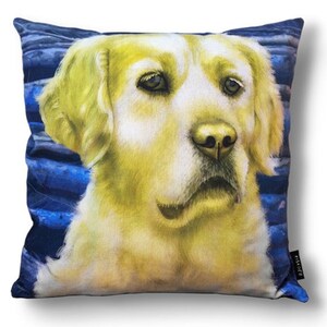 Dog cushion GOLDEN RETRIEVER velvet cushion cover