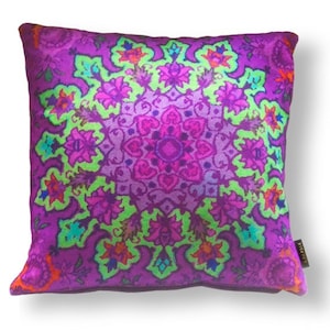 Sofa pillow purple velvet cushion cover LOTUS