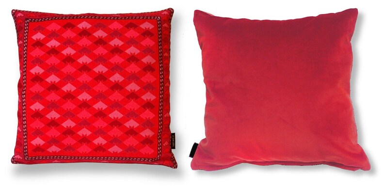 Sofa pillow red velvet cushion cover RED MOON image 2