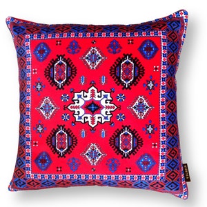 Sofa pillow Red velvet cushion cover RUBY