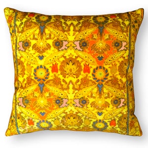 Sofa pillow yellow velvet cushion cover MUSTARD