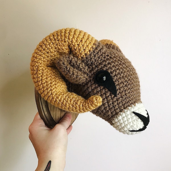 Ram Crochet Faux Taxidermy