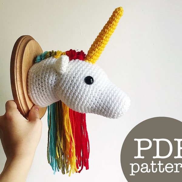 Unicorn Faux Taxidermy PDF Crochet Pattern