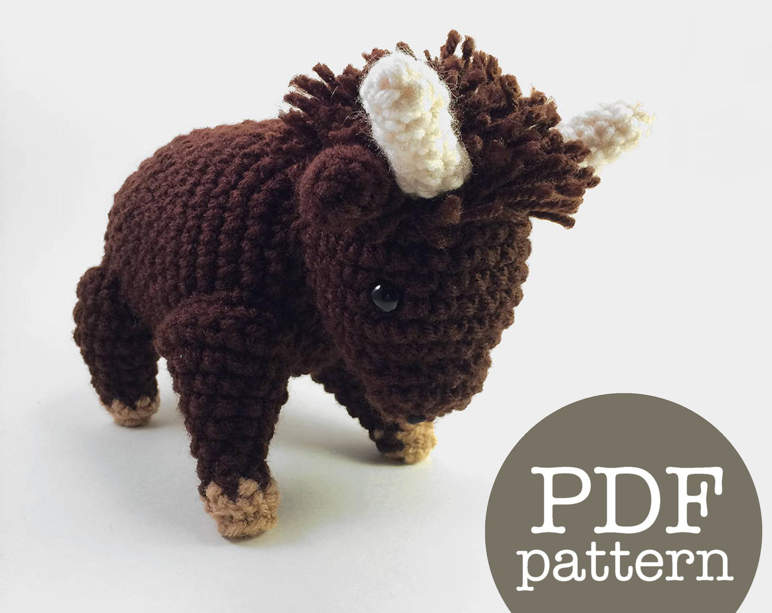Buffalo Plush Crochet Pattern Etsy
