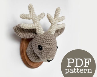 Jackalope Faux Taxidermy PDF Crochet Pattern