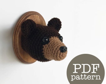 Bear Faux Taxidermy PDF Crochet Pattern