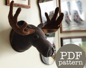 Moose Faux Taxidermy PDF Crochet Pattern