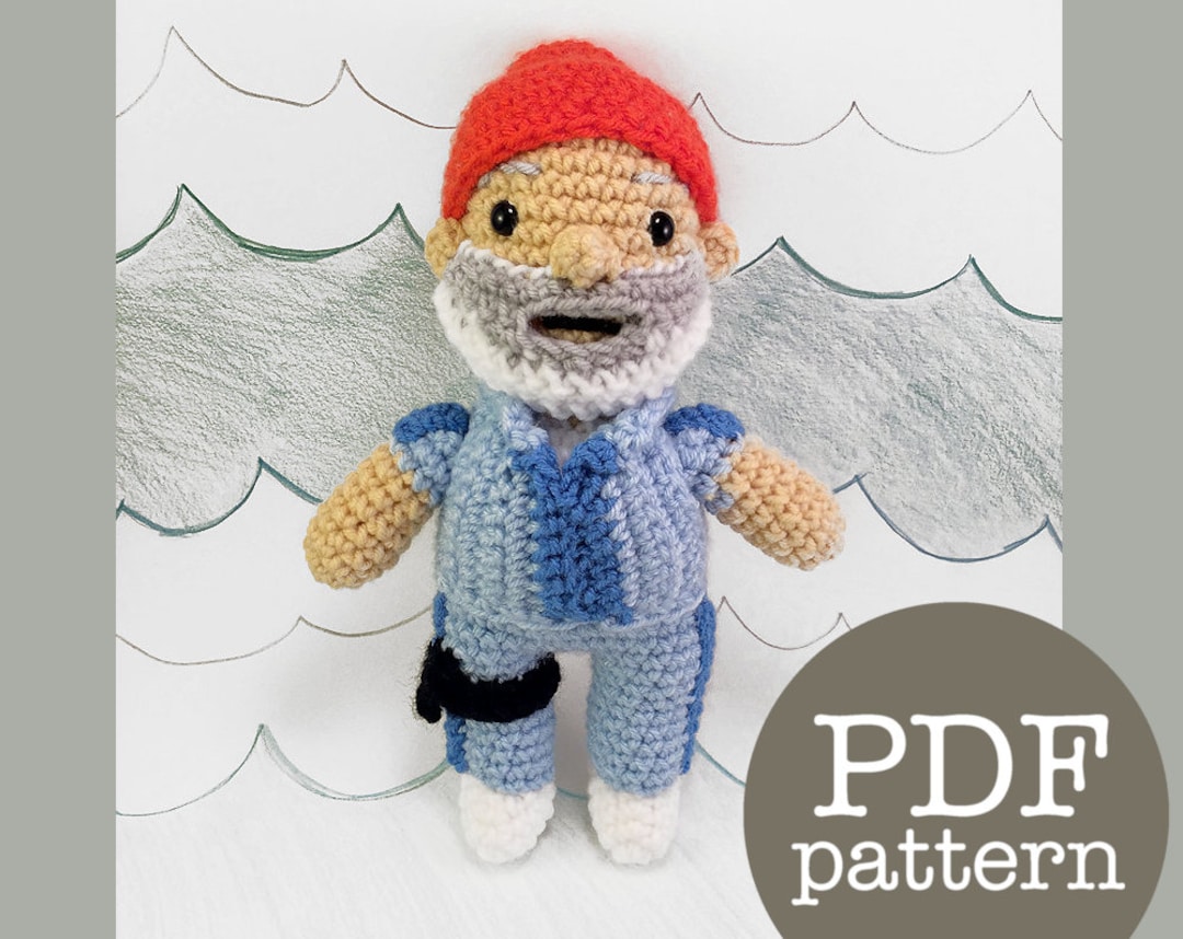 Steve Zissou Doll PDF Crochet Pattern Etsy