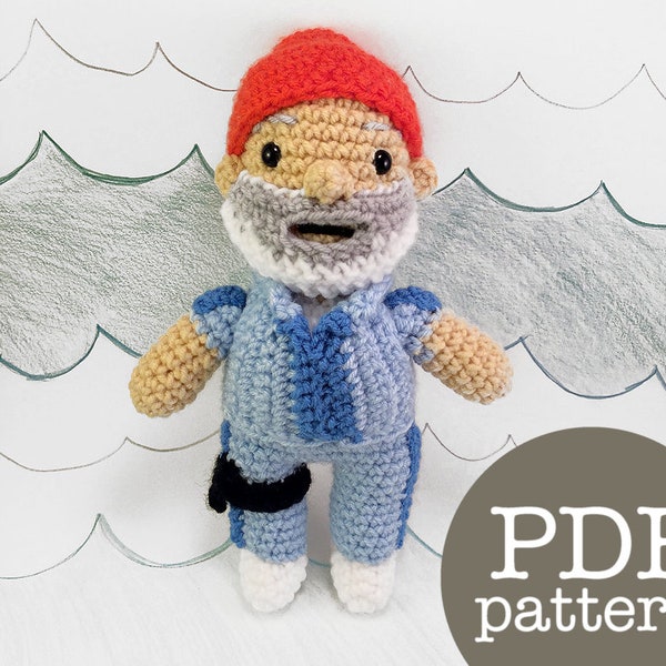 Steve Zissou The Life Aquatic Plush PDF Crochet Pattern