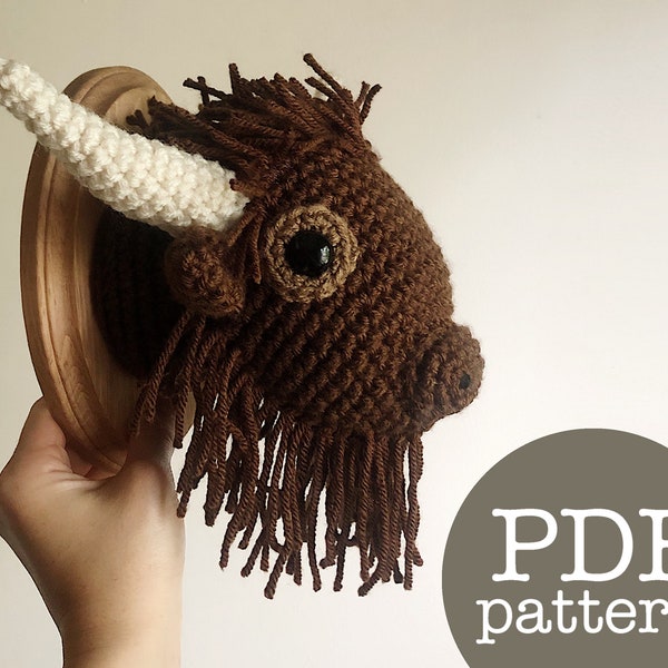 Buffalo Faux Taxidermy PDF Crochet Pattern