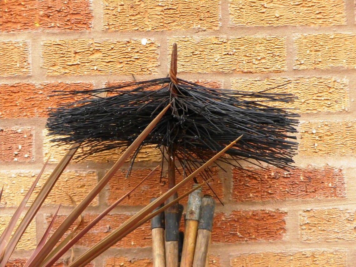 Vintage Chimney Sweep's Brush set with bamboo poles Sweep Etsy