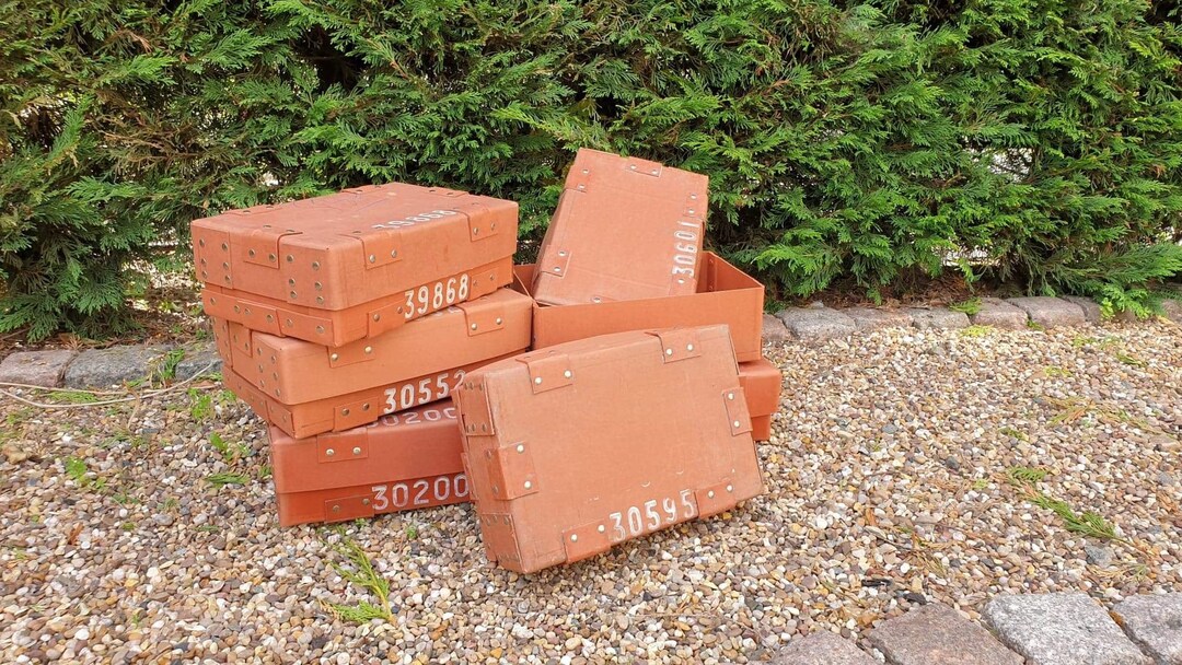 1950s Gold Bullion Storage Boxes From Banque National De Paris Vintage