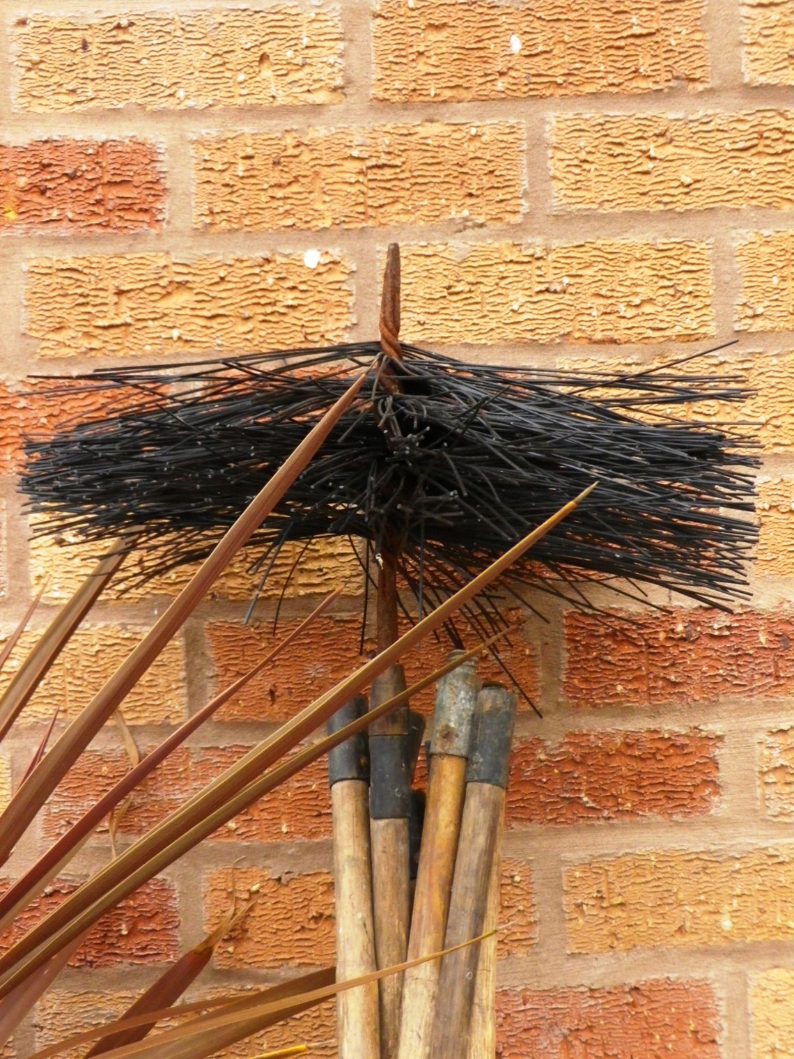 Vintage Chimney Sweep's Brush set with bamboo poles Sweep Etsy