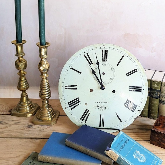An Antique Enamelled Brass Clock Face With Modern Quartz Movement C1880  Dublin -  Canada
