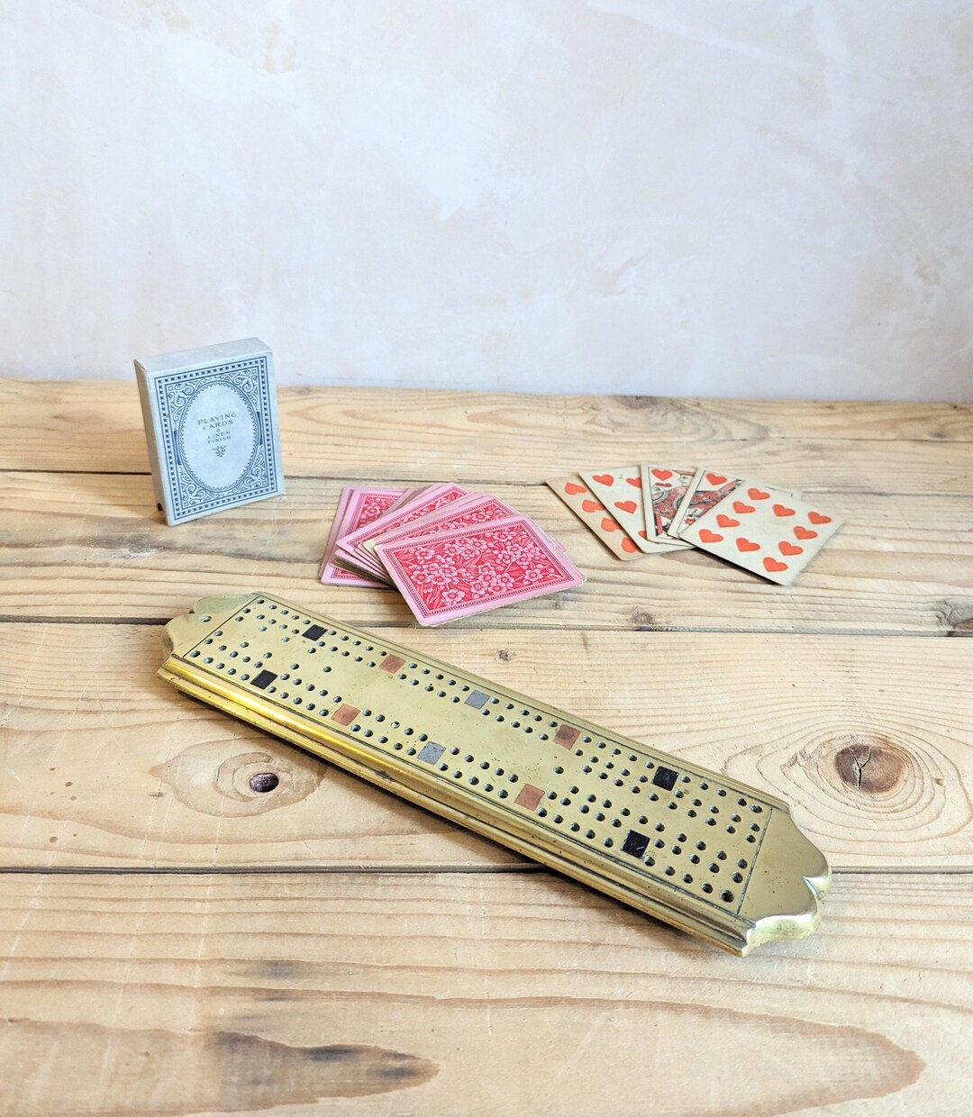 A Vintage Brass Cribbage Board C1900 - Etsy