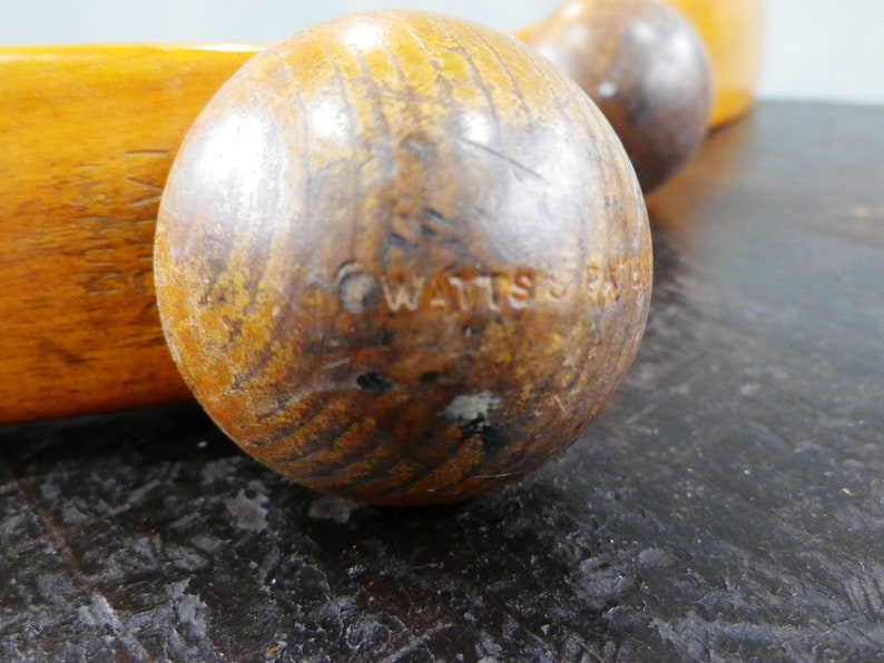 treen wooden shoe lasts shoe tree A pair of antique Watts/' Patent Shoe Stretchers