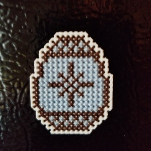 Handmade Cross Stitched  Easter Egg Refrigerator Magnet - Multiple Color Options
