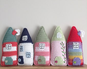 Little Folk House  - PDF Crochet Pattern - Crochet House - Crochet Home