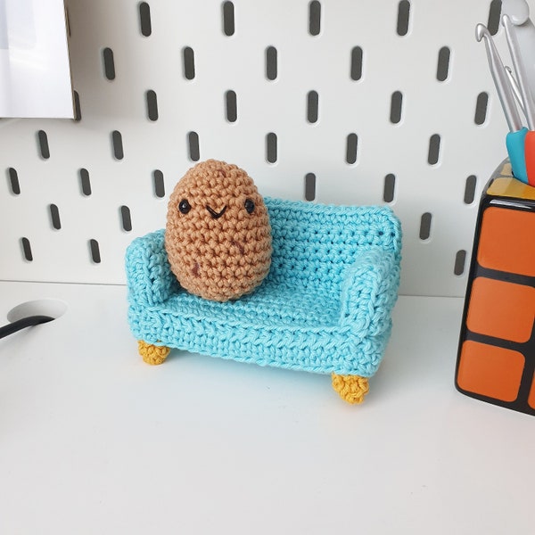 Crochet Couch Potato - PDF Crochet Pattern for Potato and Couch