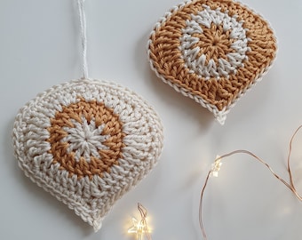 Crochet Christmas Bauble - PDF Crochet Pattern - Crochet Bauble Motif - Christmas Decoration - Christmas Bauble