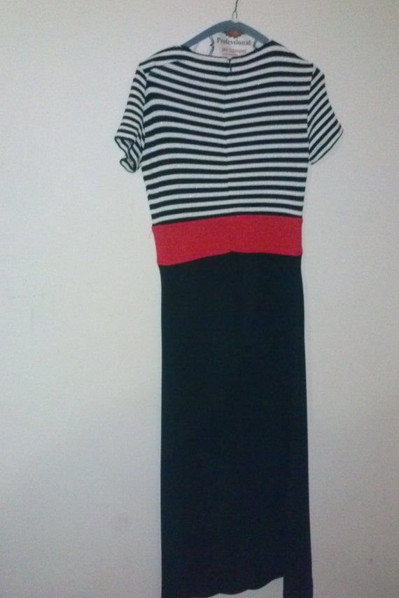 Vintage 90's Nautical Inspired Red and Blue Dress - image 2