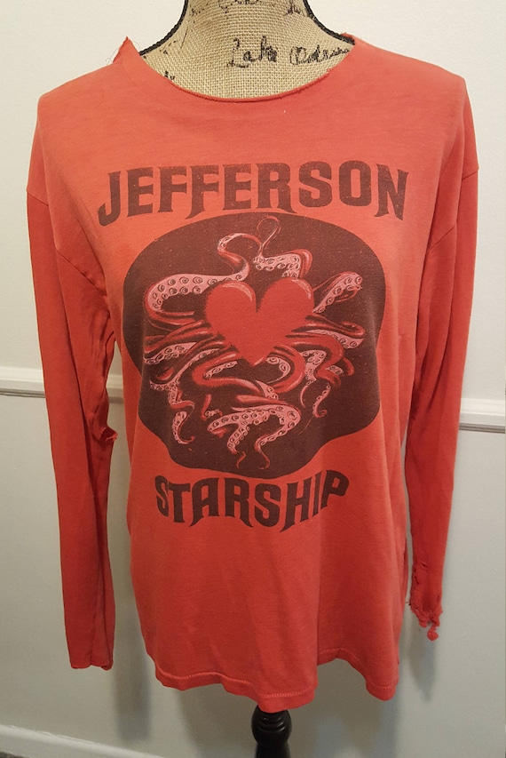 Vintage 1975 Jefferson Starship Red Octopus Long … - image 1
