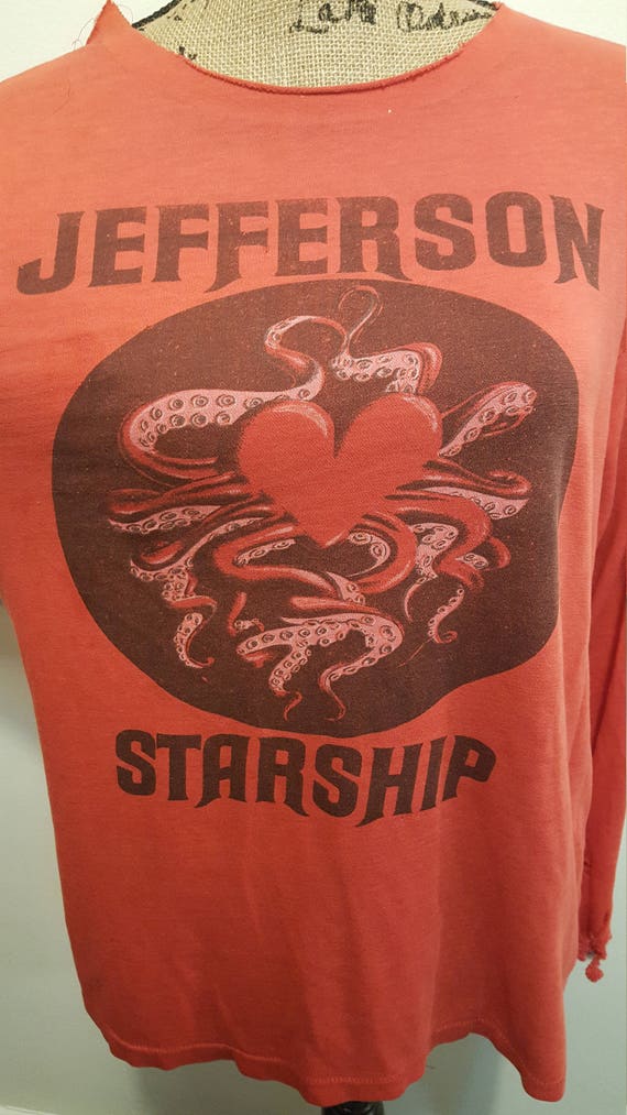 Vintage 1975 Jefferson Starship Red Octopus Long … - image 2