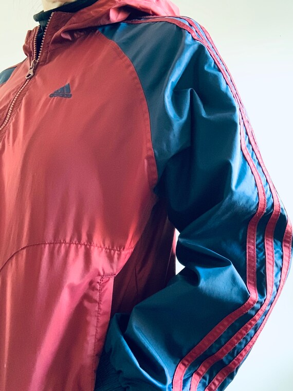 maroon adidas windbreaker