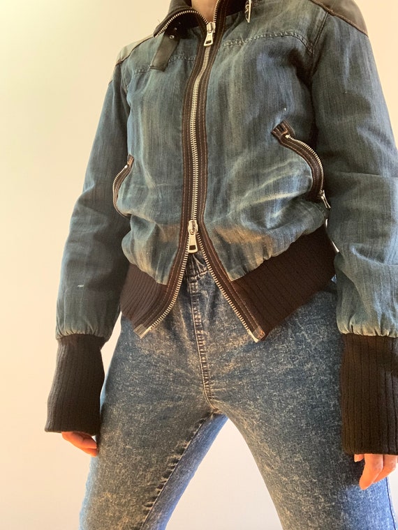2000's Miss Sixty denim bomber jacket
