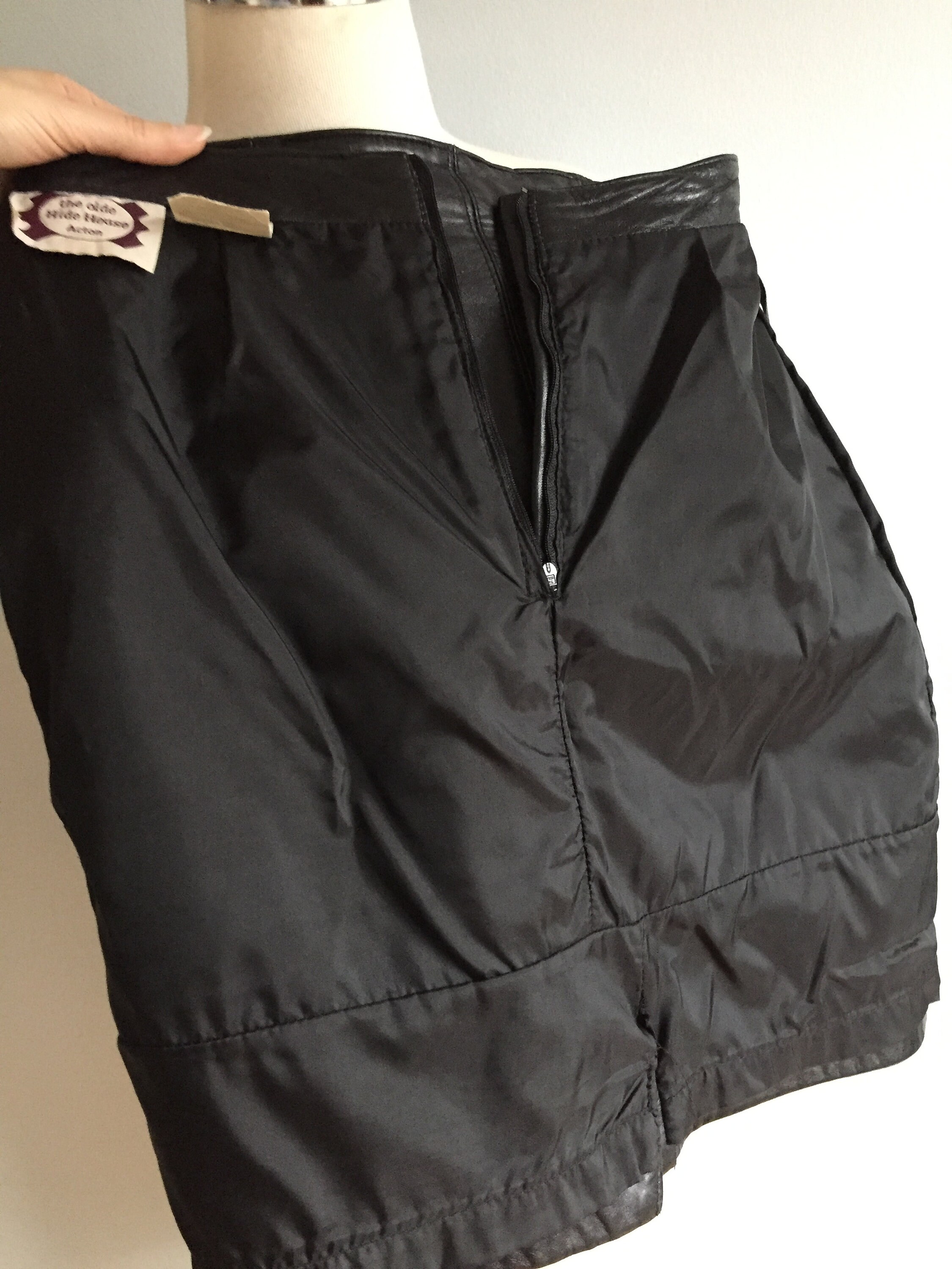2000's 'the Olde Hide House Acton' Black Leather Skirt Etsy Canada