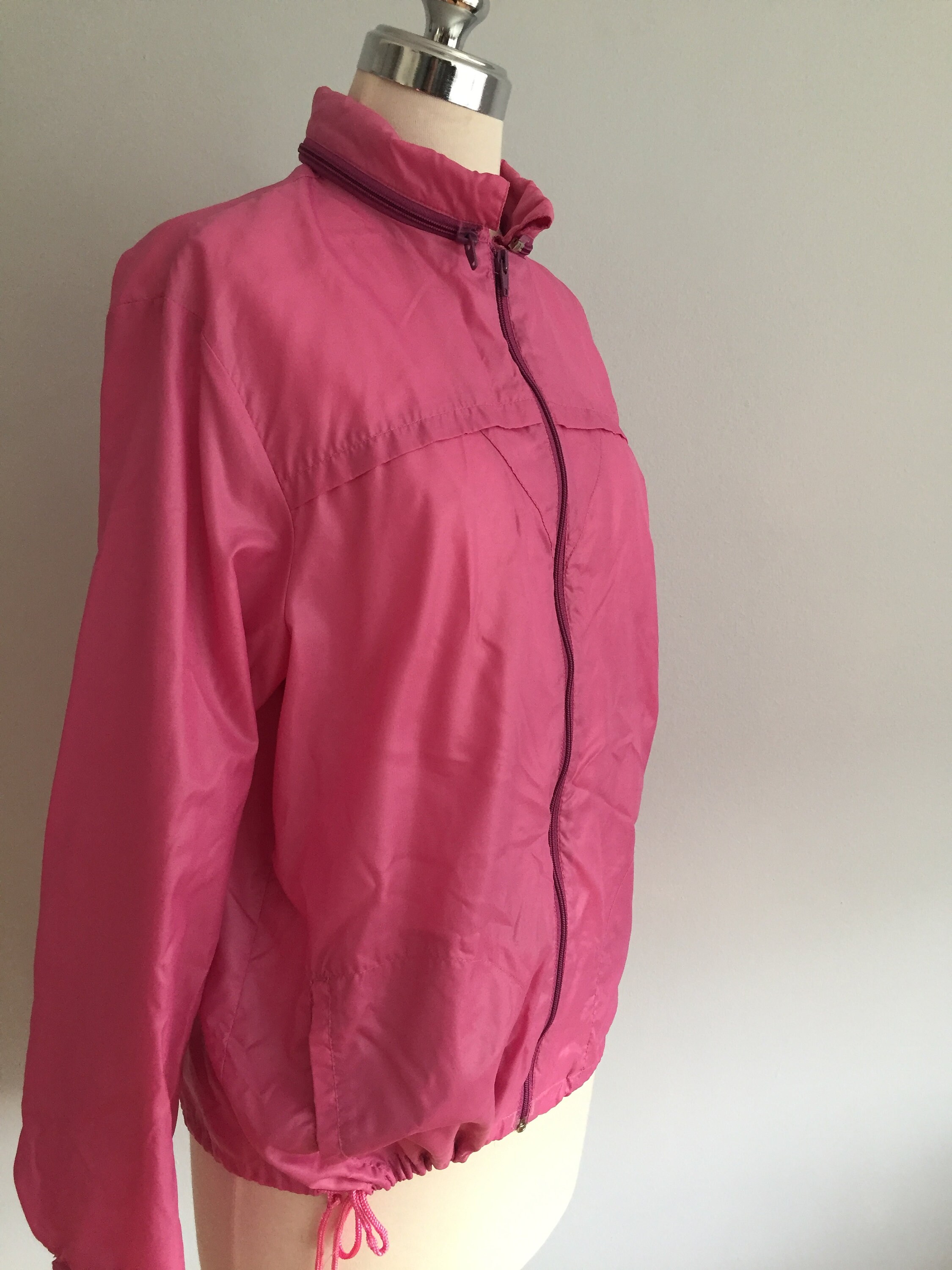 80s Vintage Bubble-gum Pink Windbreaker - Etsy Canada